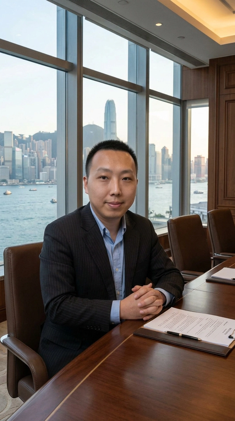 韓風律師於會議室內的肖像